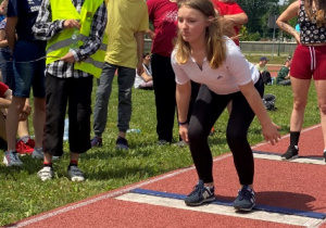 Sandra przygotowuje się do startu