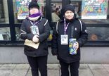 Patryk i Dominika z puszkami WOŚP