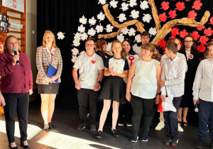 Pani Dyrektor zabiera głos podczas akademii